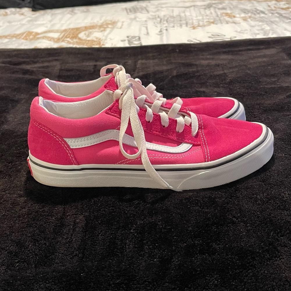 Vans Pink and White Sneakers